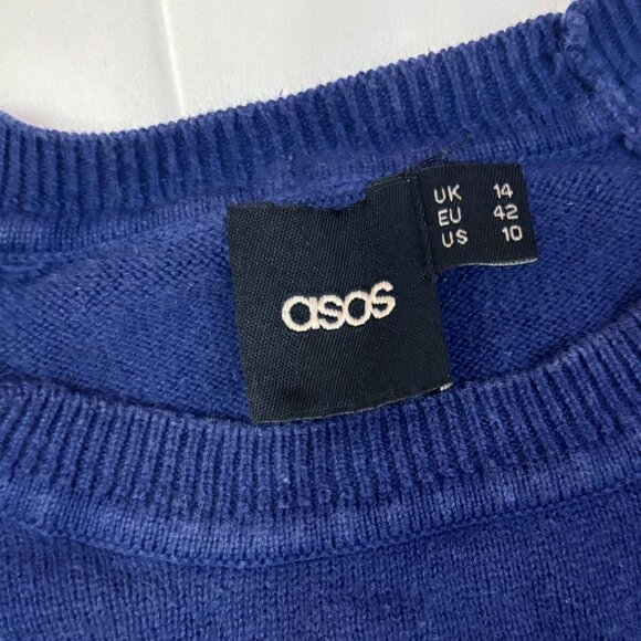 ASOS Merci Beaucoup 3/4 sleeve crewneck sweater size US 10 - Picture 4 of 5